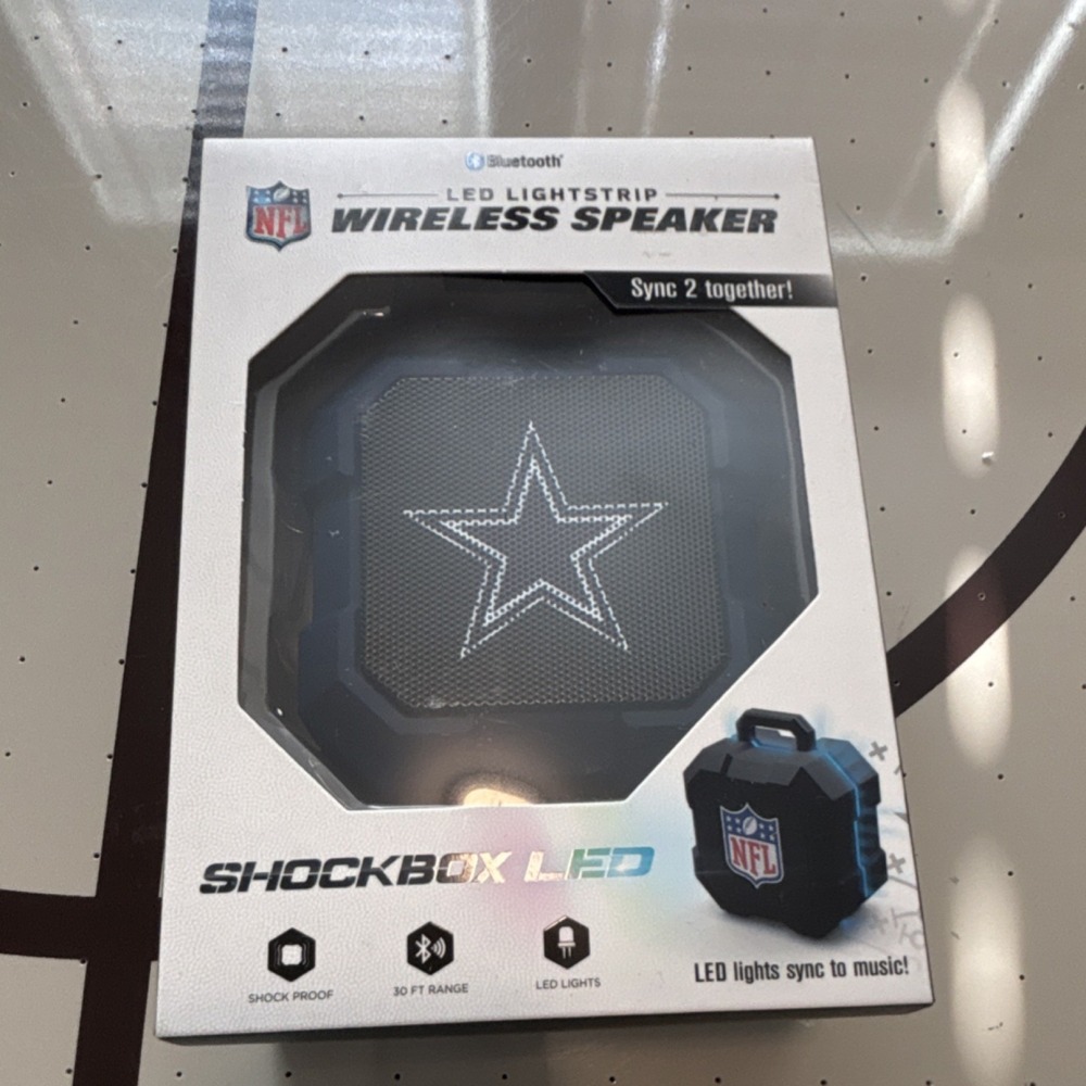 SOAR Dallas Cowboys Wireless Speaker LED Lightstrip Black NFL Football